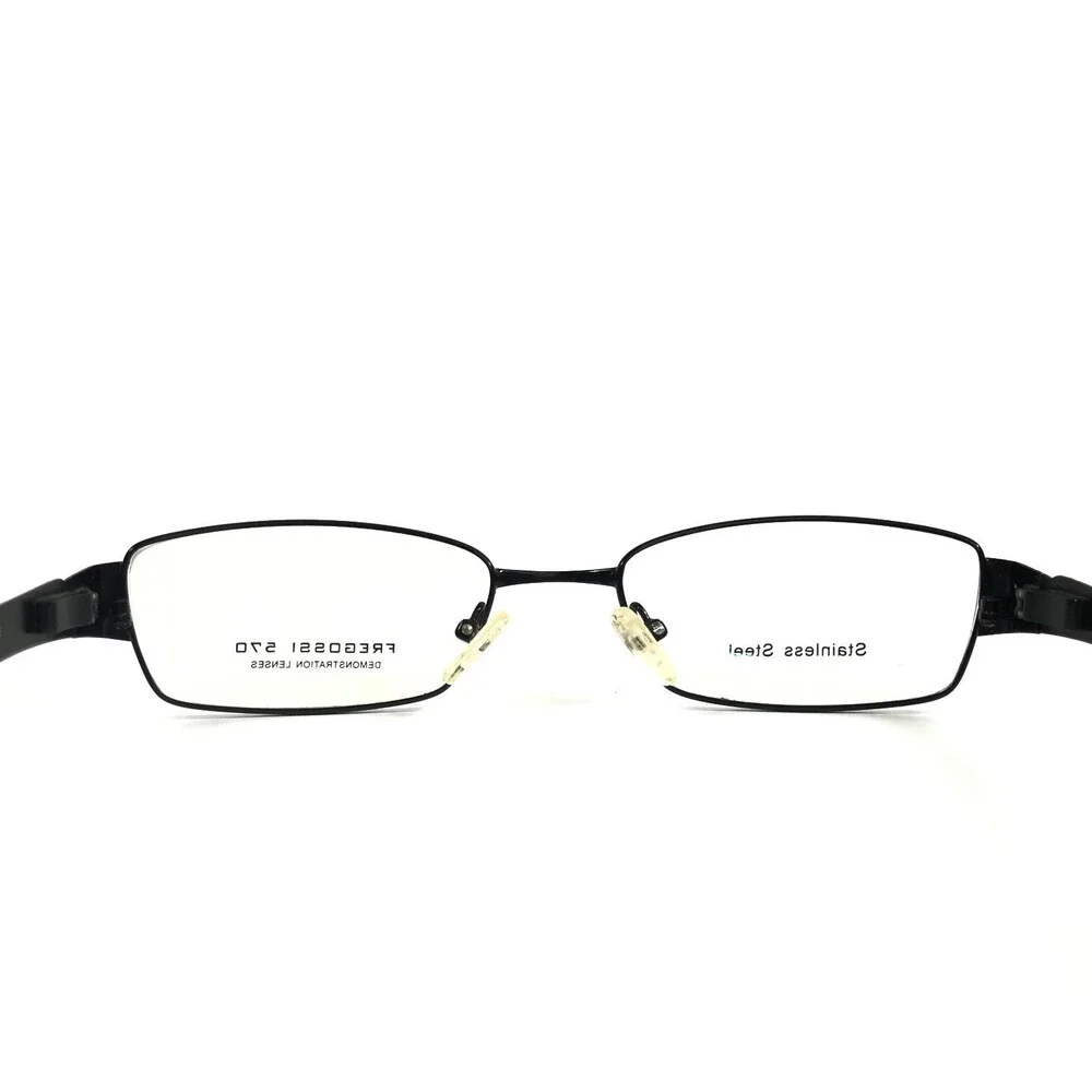 Fregossi Eyeglasses Frames 570 DO Burgundy Black Rectangle Wire Rim 54-19-135
